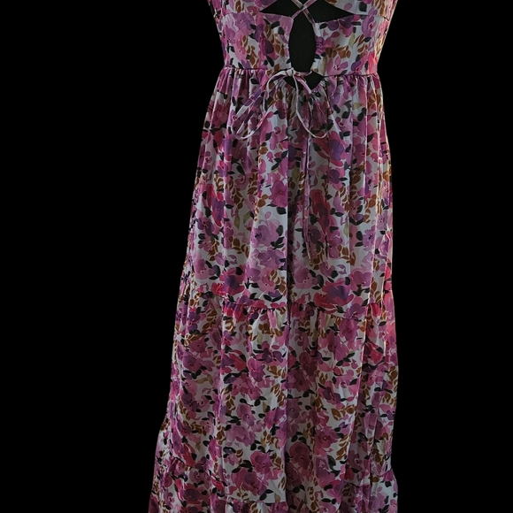 #20 Floral Pink Maxi Dress - Picture 1 of 2